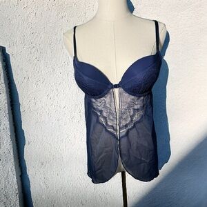 La Senza babydoll push up lingerie top M